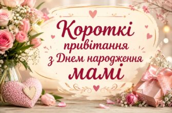 Короткі привітання з Днем народження мамі