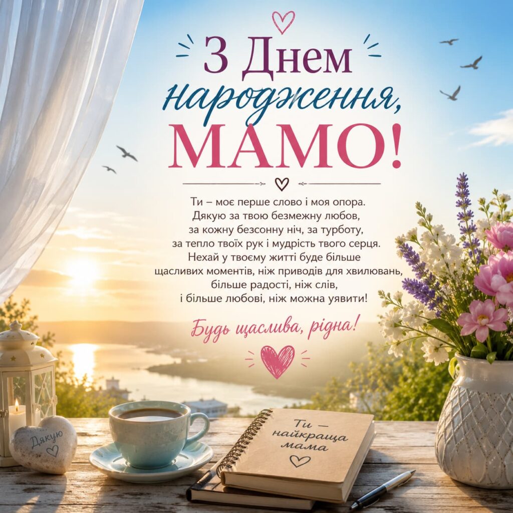 Короткі привітання з Днем народження мамі  картинка 4