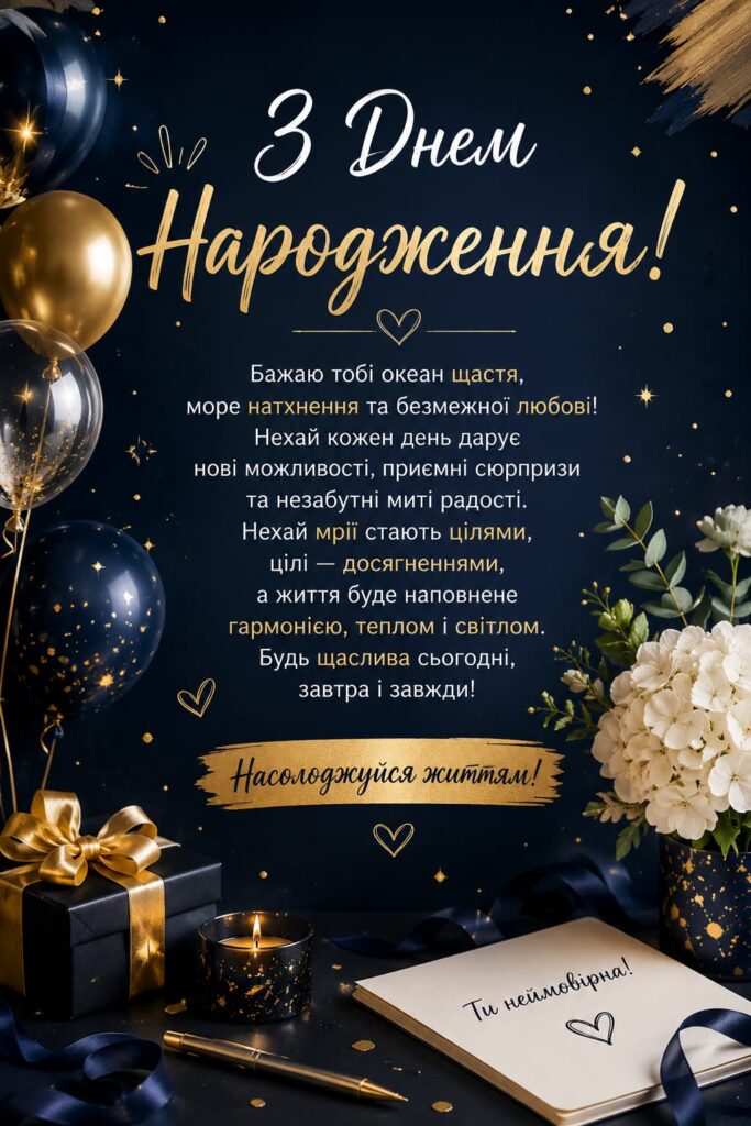 Короткі привітання з Днем народження подрузі картинка 2