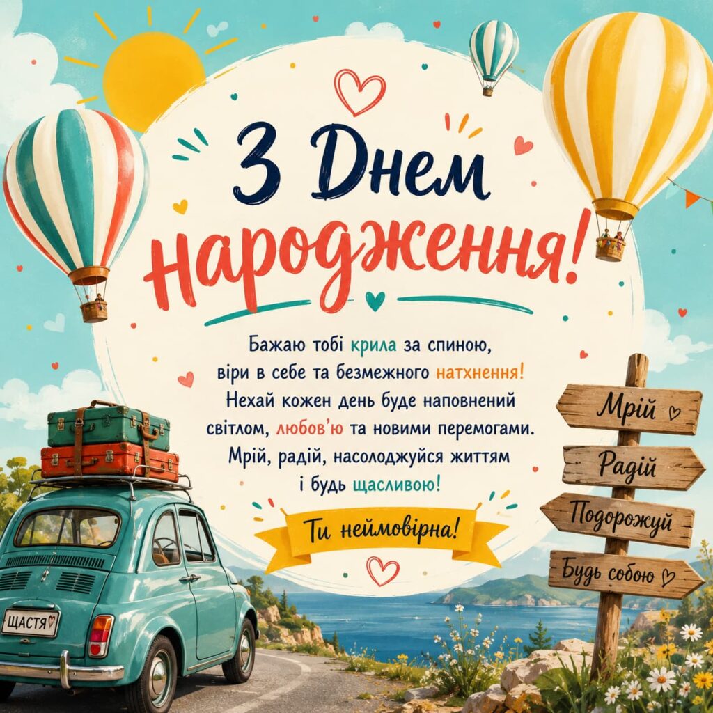 Короткі привітання з Днем народження подрузі картинка 4