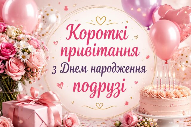Короткі привітання з Днем народження подрузі