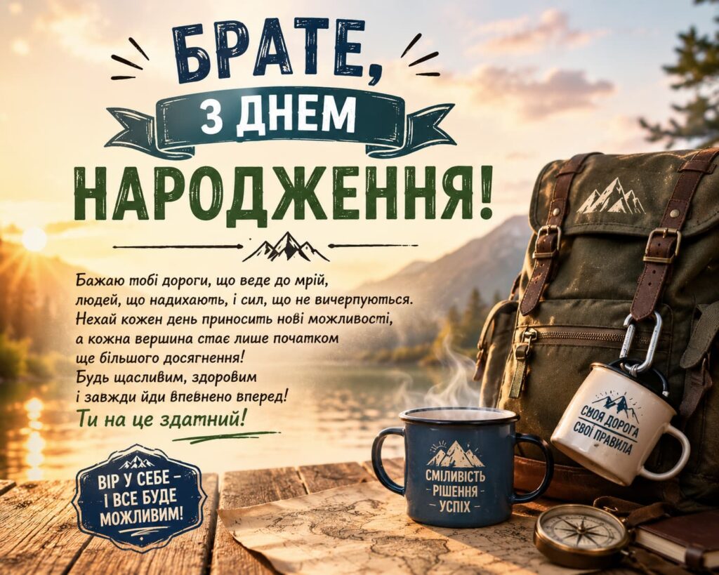 Привітання з Днем народження брату своїми словами картинка 4
