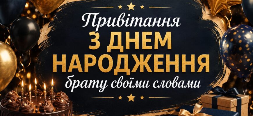 Привітання з Днем народження брату своїми словами