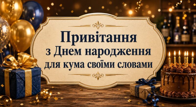 Привітання з Днем народження для кума своїми словами