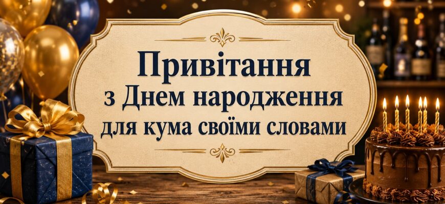 Привітання з Днем народження для кума своїми словами
