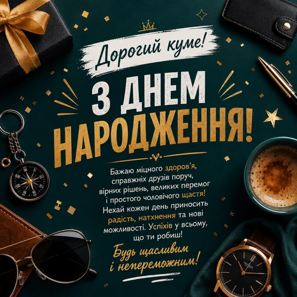 Привітання з Днем народження для кума своїми словами картинка 4