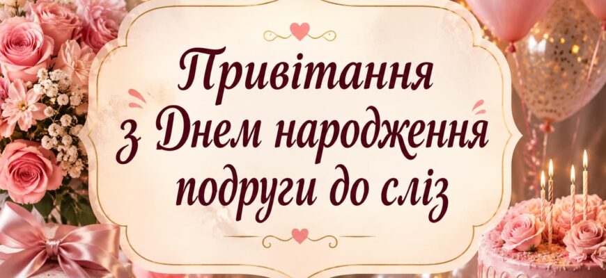 Привітання з Днем народження подруги до сліз