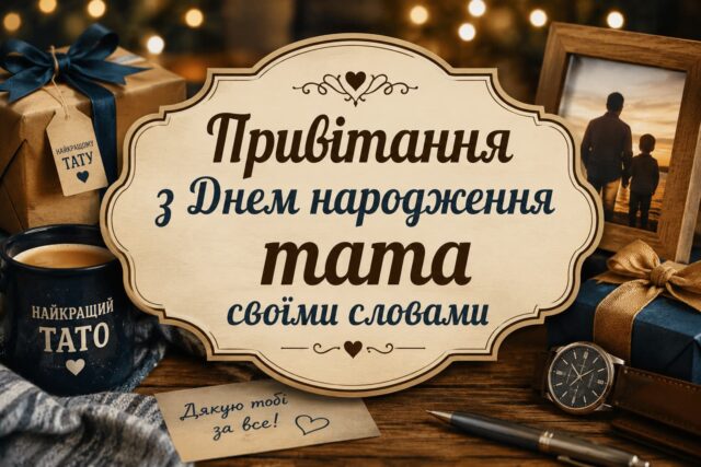 Привітання з Днем народження тата своїми словами