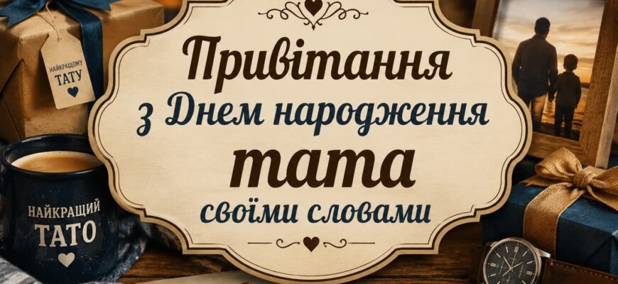 Привітання з Днем народження тата своїми словами