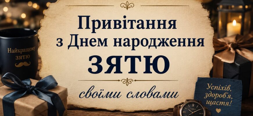Привітання з Днем народження зятю своїми словами картинка