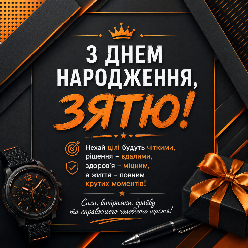 Привітання з Днем народження зятю своїми словами та картинки — як сказати про повагу, вдячність і родинне тепло без зайвого пафосу