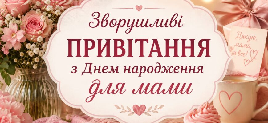 Зворушливі привітання з Днем народження для мами