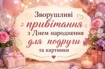 Зворушливі привітання з Днем народження для подруги