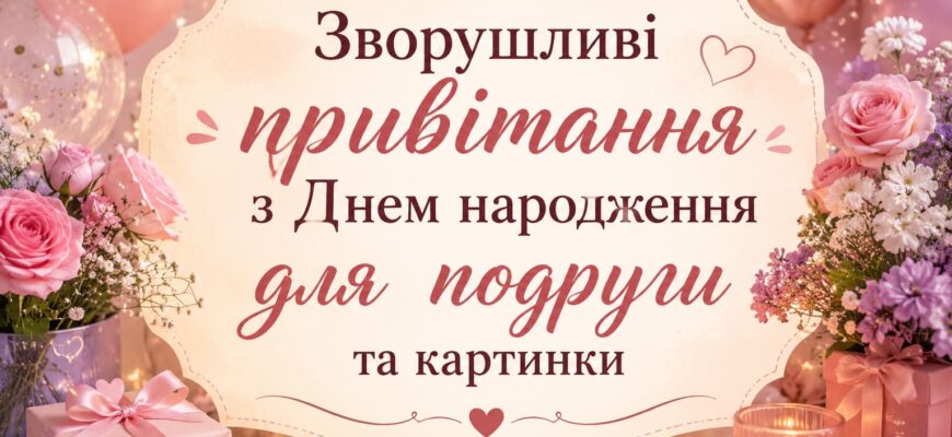 Зворушливі привітання з Днем народження для подруги