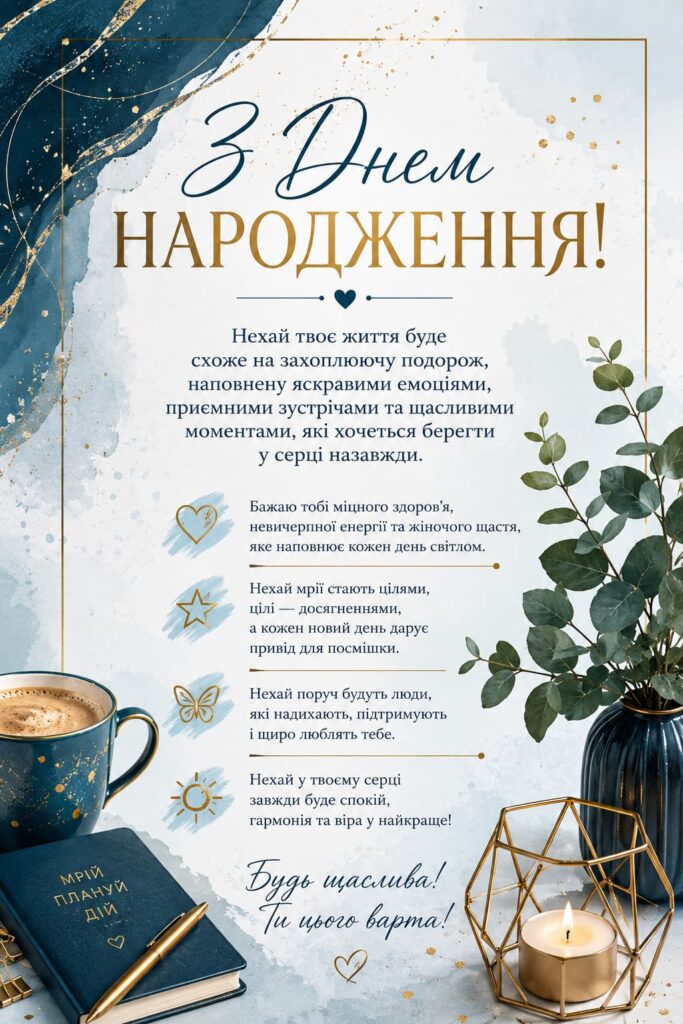Зворушливі привітання з Днем народження для подруги картинка 2