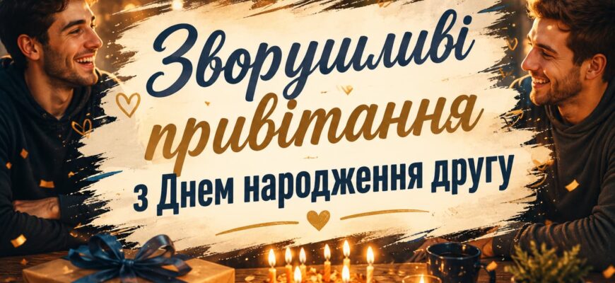Зворушливі привітання з Днем народження другу