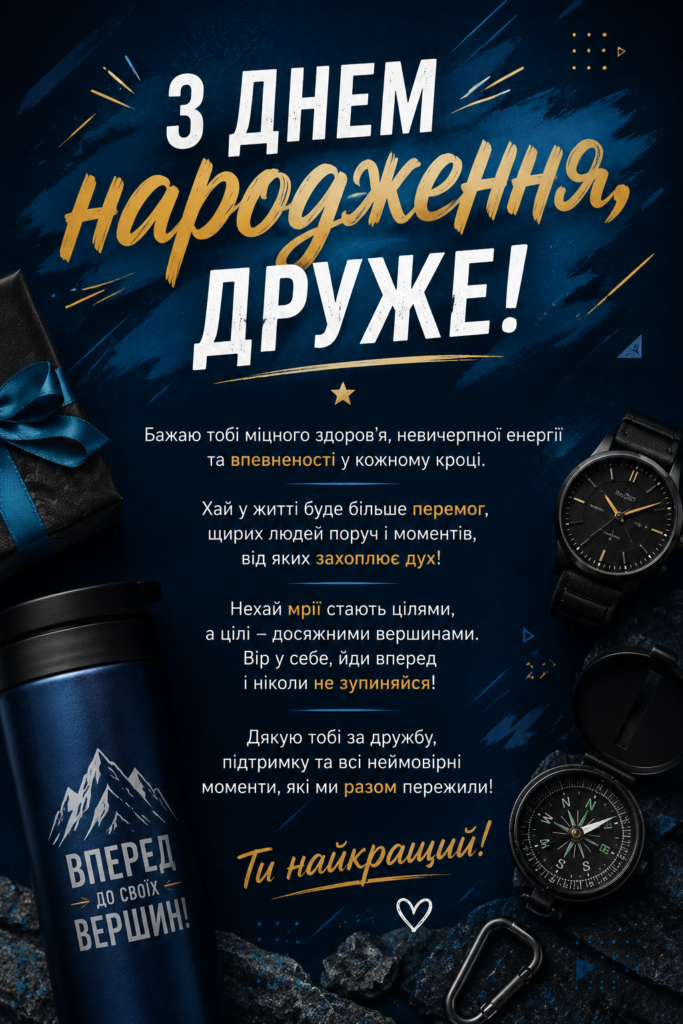 Зворушливі привітання з Днем народження другу картинка 2