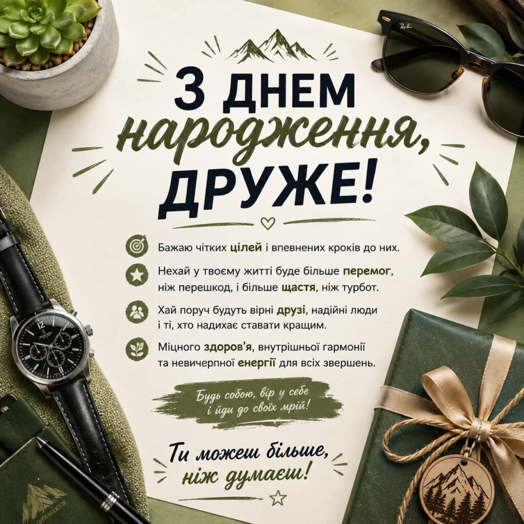 Зворушливі привітання з Днем народження другу картинка 3