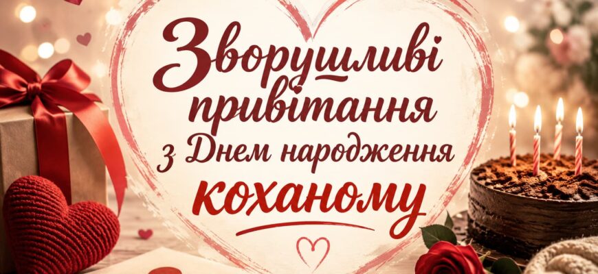Зворушливі привітання з Днем народження коханому