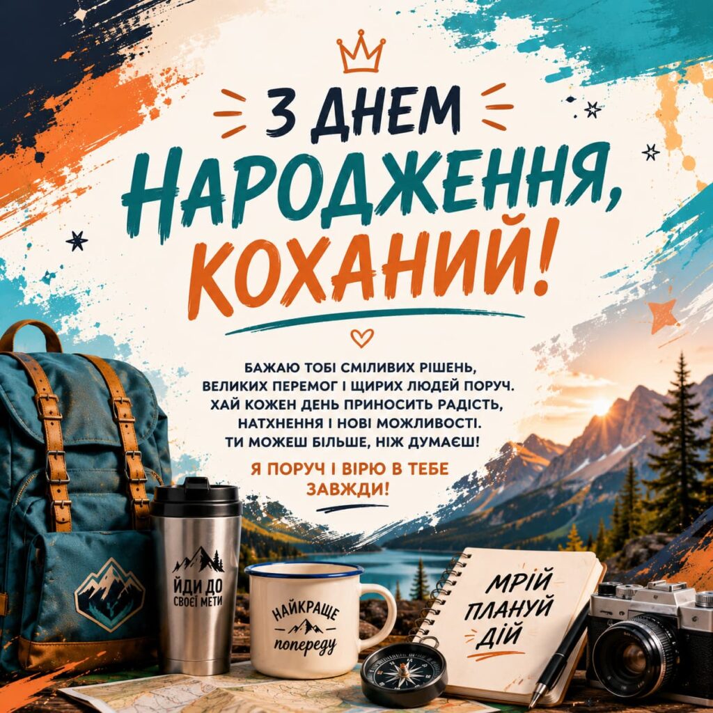 Зворушливі привітання з Днем народження коханому картинка 3