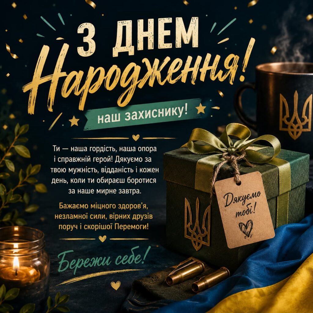 Зворушливі привітання з Днем народження військового картинка 6