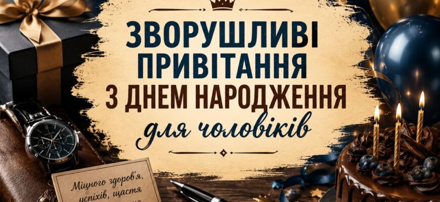 Зворушливі привітання з Днем народження для чоловіків