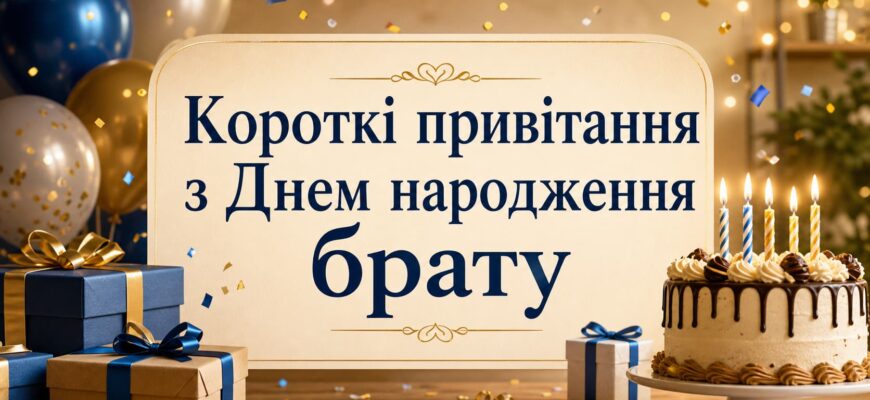 Короткі привітання з Днем народження брату