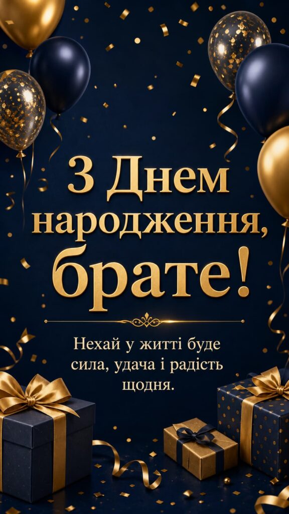 Короткі привітання з Днем народження брату картинка 1