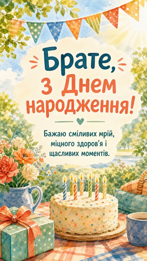 Короткі привітання з Днем народження брату  картинка 2