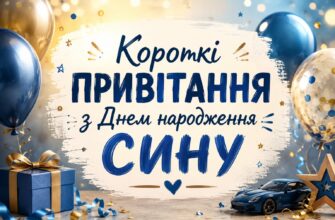 Короткі привітання з Днем народження сину