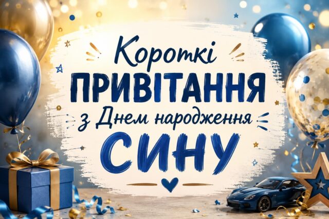 Короткі привітання з Днем народження сину