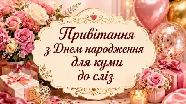 Привітання з Днем народження для куми до сліз