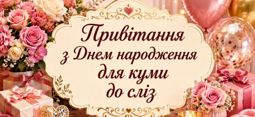Привітання з Днем народження для куми до сліз