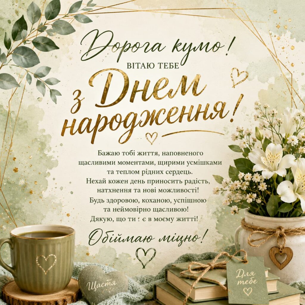 Привітання з Днем народження для куми до сліз картинка 3