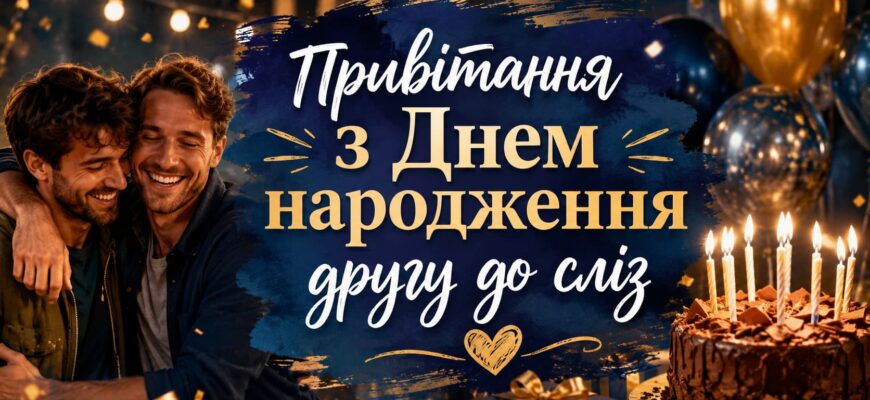 Привітання з Днем народження другу до сліз