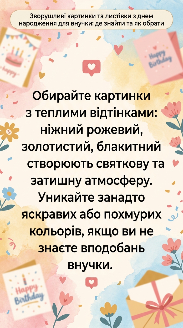 зворушливі картинки та листівки з днем народження внучці: де знайти та як обрати