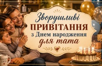 Зворушливі привітання з Днем народження для тата