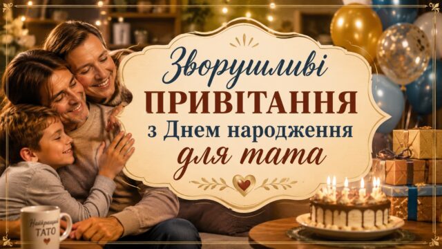 Зворушливі привітання з Днем народження для тата