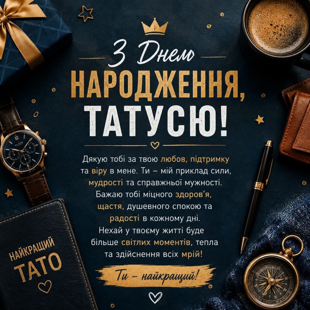 Зворушливі привітання з Днем народження для тата картинка 2
