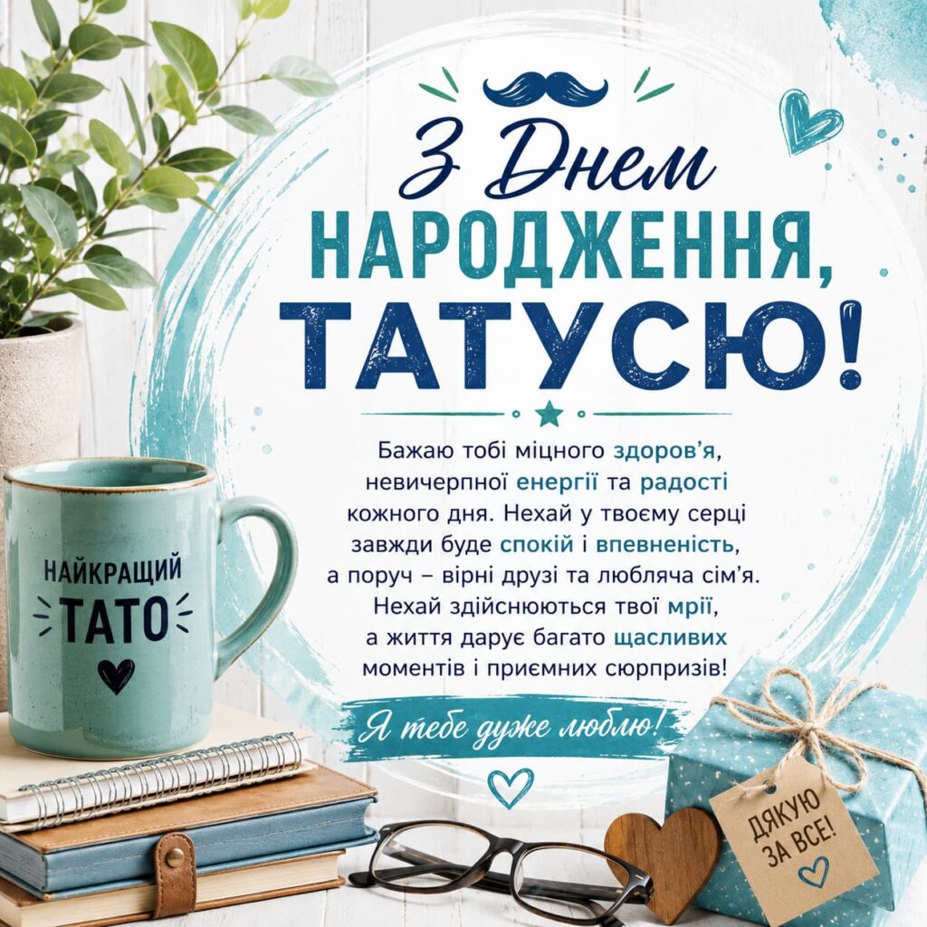 Зворушливі привітання з Днем народження для тата картинка 3