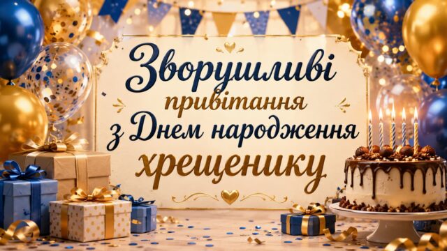 Зворушливі привітання з Днем народження хрещенику