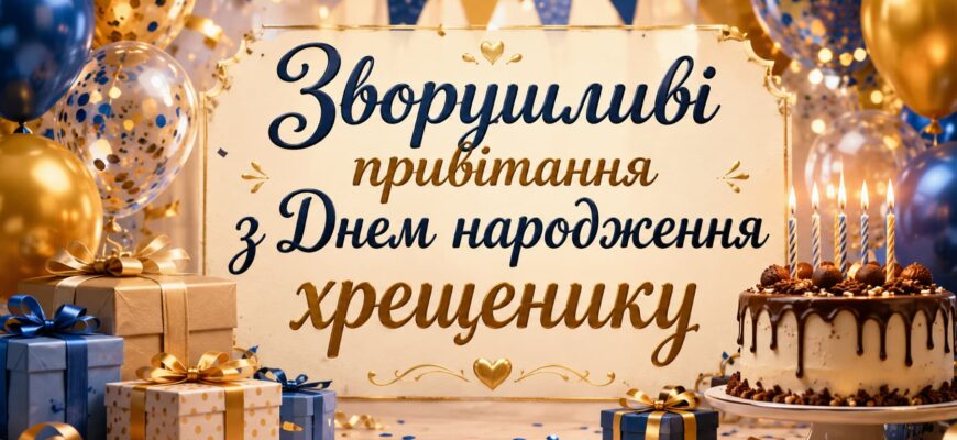 Зворушливі привітання з Днем народження хрещенику