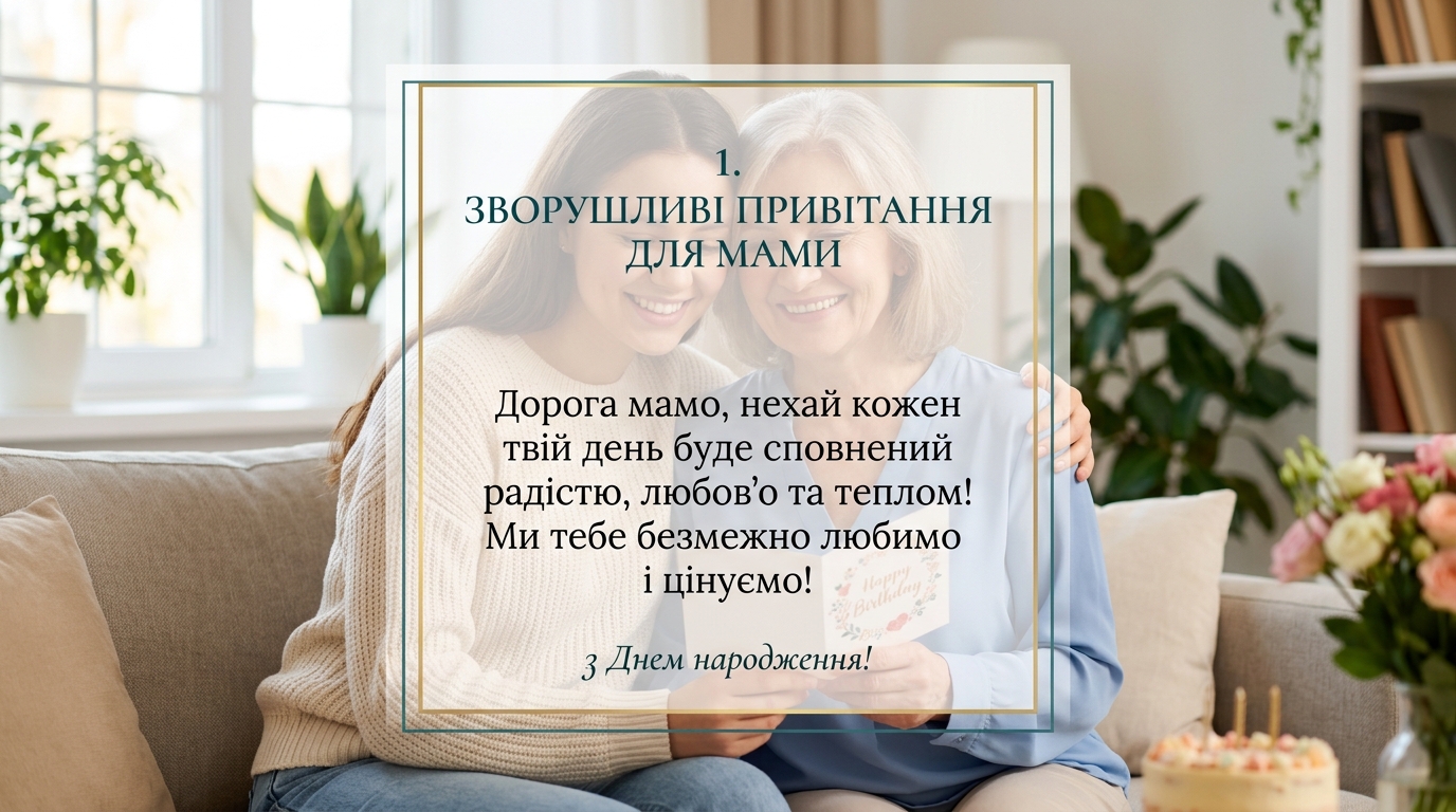зворушливі привітання з днем народження мамі