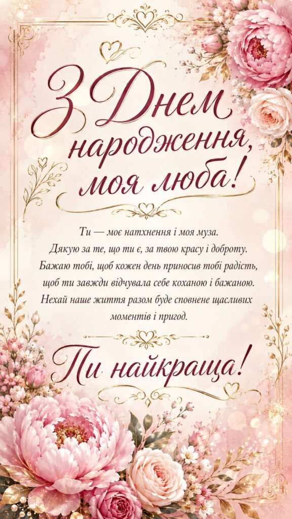 Зворушливі привітання з Днем народження жінці картинка 2
