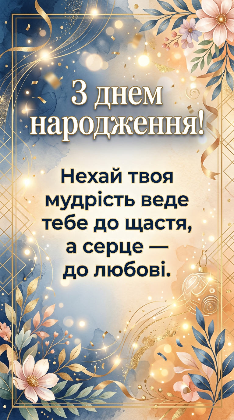 короткі мудрі привітання з днем народження з картинками для соцмереж