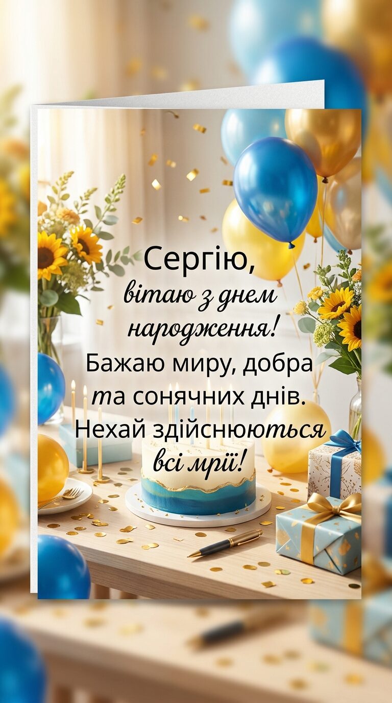 Короткі привітання для Сергія у прозі - картинка