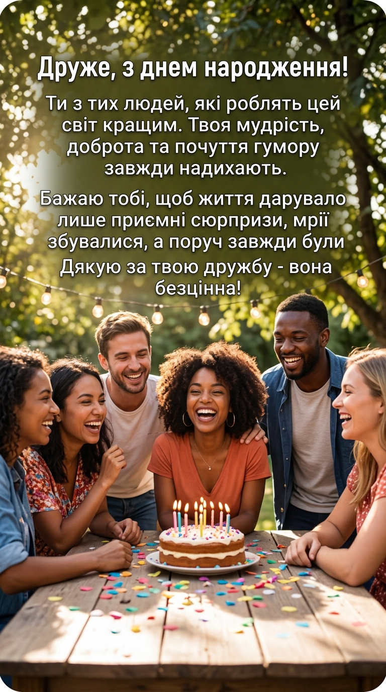 мудрі привітання з днем народження з картинками для друзів: життєві та щирі