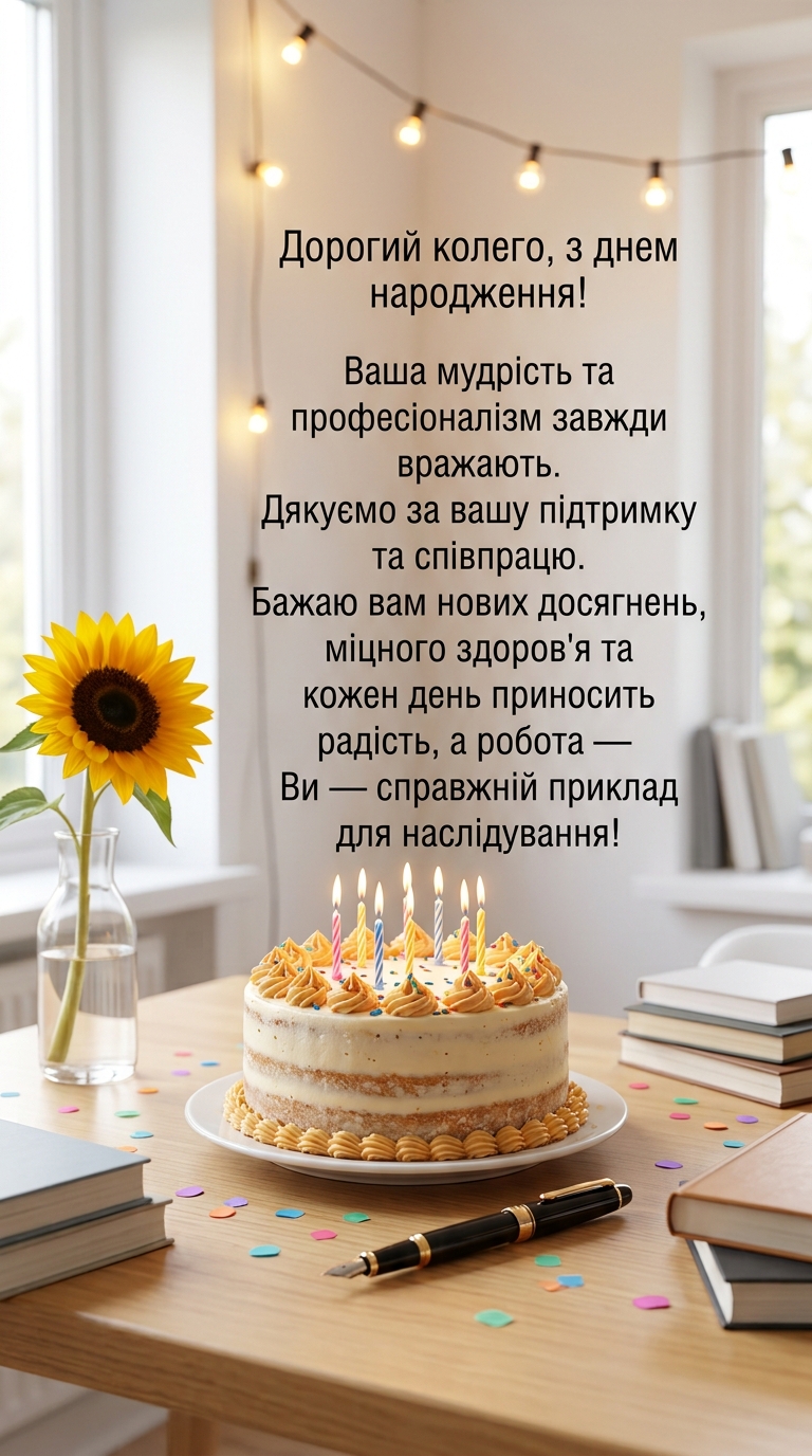 мудрі привітання з днем народження з картинками для колег та керівників