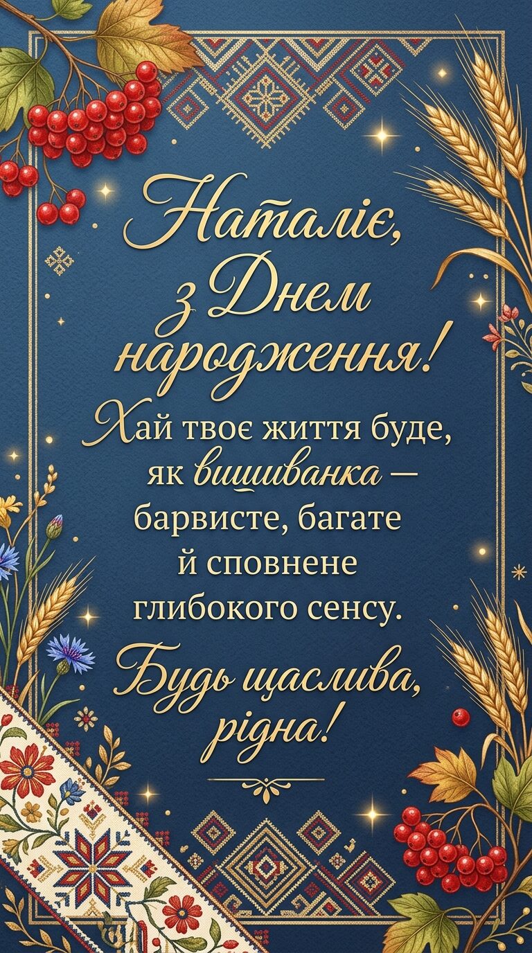 Оригінальні привітання з Днем народження Наталії українською мовою - картинка
