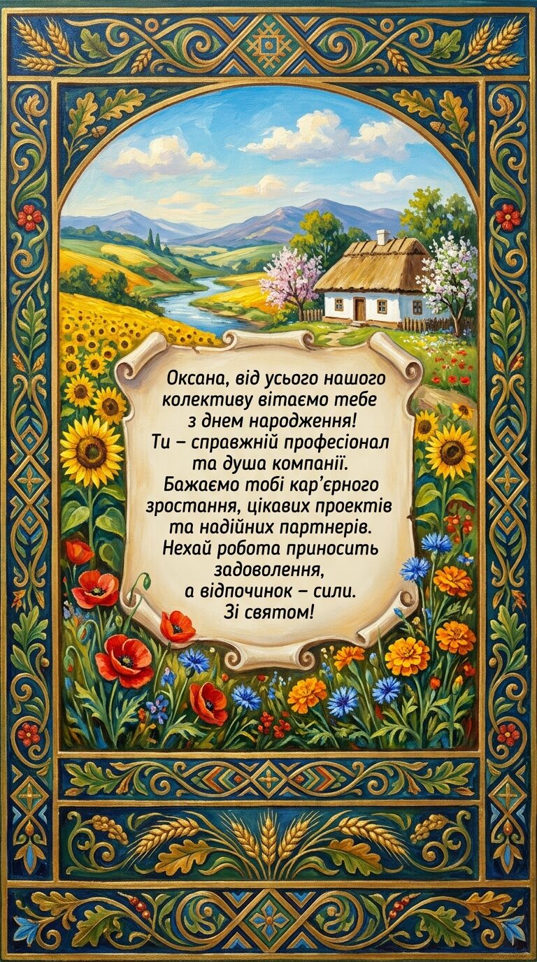 оригінальні привітання з днем народження оксани від колег та друзів картинка 
